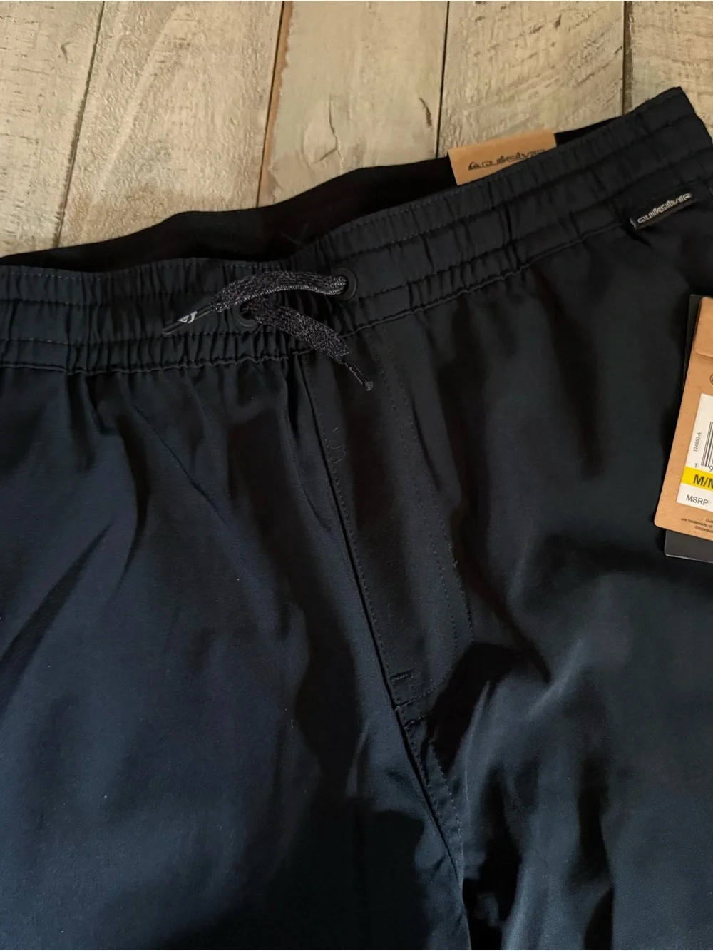 Quiksilver Kids Swim Trunks in Black and Light Gray
